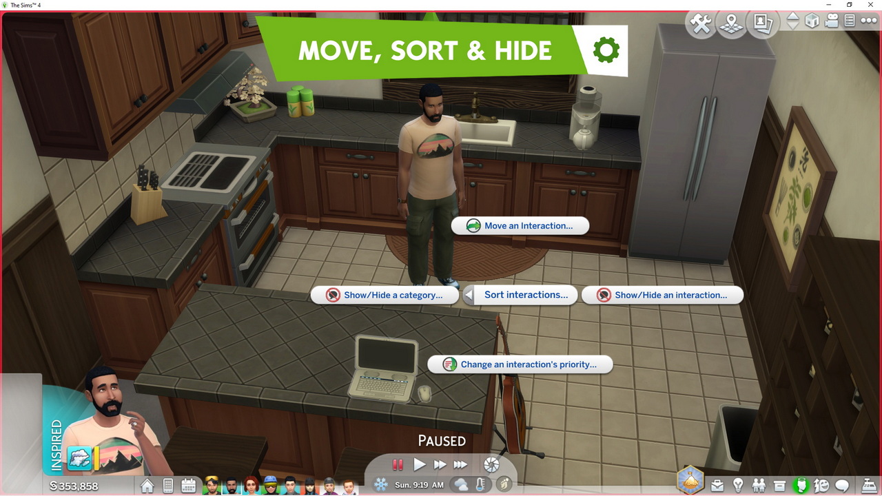 Move, Sort & Hide Interactions by cLineLy at Mod The Sims 4 » Sims 4