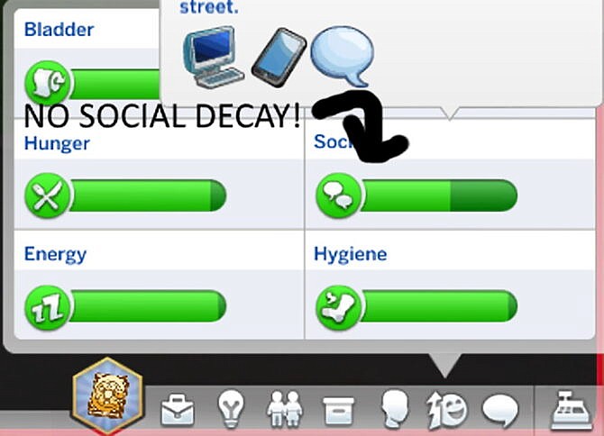 Sims 4 NO Social Decay by TheFandomGirl at Mod The Sims 4