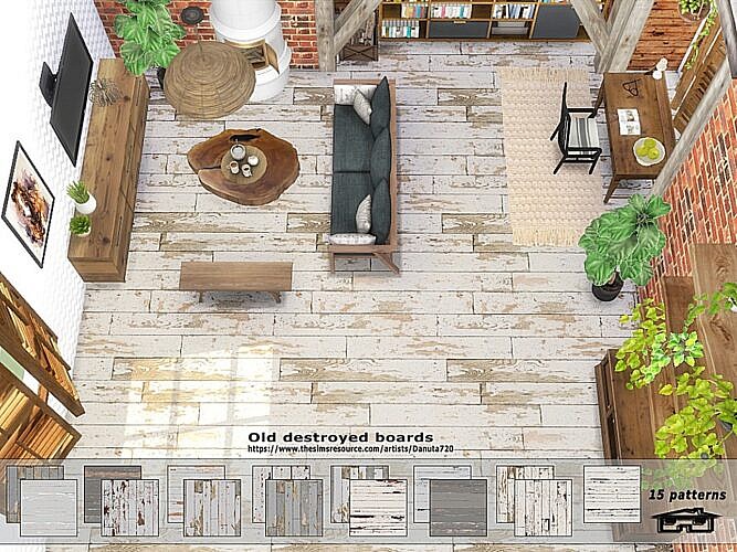 Old Destroyed Sims 4 Floor Boards