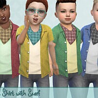 Open Sims 4 Shirt With Scarf