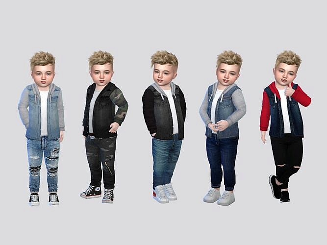 Owen Sims 4 Denim Hoodie Toddler