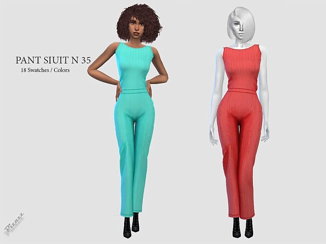 Pants Suit Sims 4 N 35