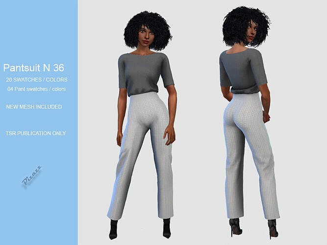 Pants Suit Sims 4 36 By Pizazz