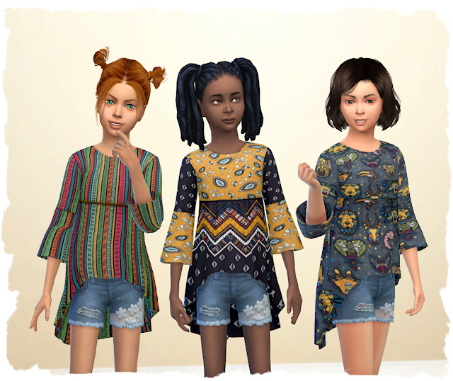 Sims 4 Para top recolors for kids by Chalipo at All 4 Sims
