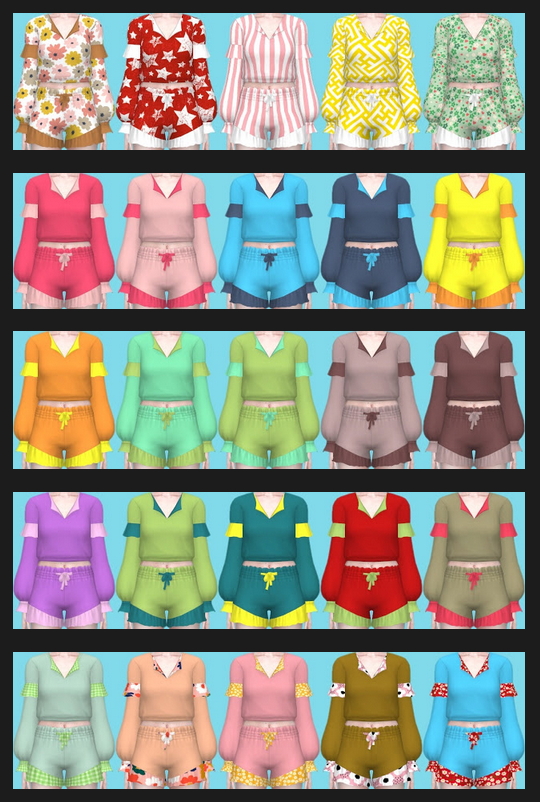 Sims 4 Paranormal Shirt & Bottom Recolors at Annett’s Sims 4 Welt
