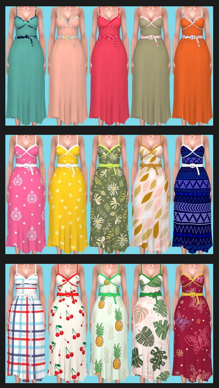 Sims 4 Paranormal Dress 2 Recolors at Annett’s Sims 4 Welt