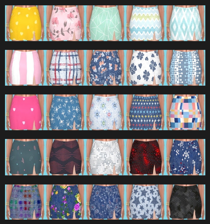 Sims 4 Paranormal Skirt Recolors at Annett’s Sims 4 Welt