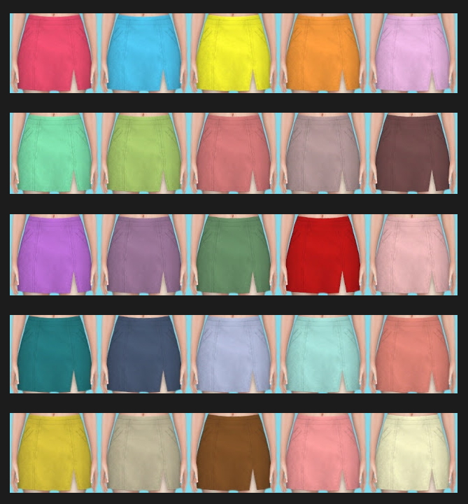 Sims 4 Paranormal Skirt Uni Recolors at Annett’s Sims 4 Welt