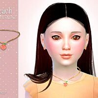 Peach Child Sims 4 Necklace
