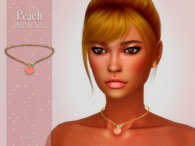 Peach Sims 4 Necklace