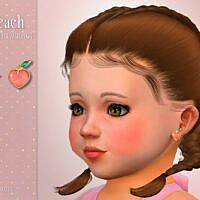Peach Toddler Sims 4 Earrings