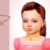 Peach Toddler Sims 4 Necklace