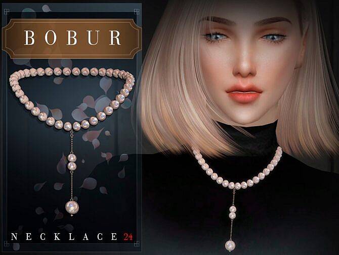 Sims 4 Pearl Necklace 24 by Bobur3 at TSR
