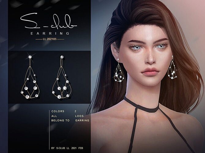 Sims 4 Pearl earrings 2021025 by S Club LL at TSR