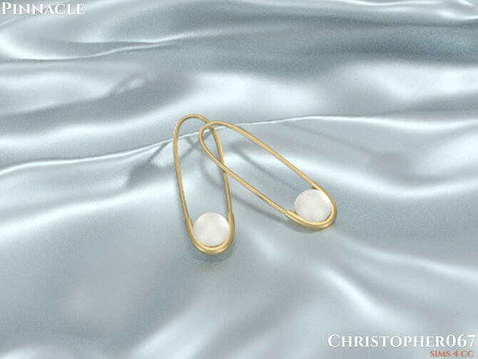 Sims 4 Pinnacle Earrings by Christopher067 at TSR