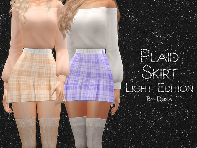 Plaid Sims 4 Skirt Light Edition