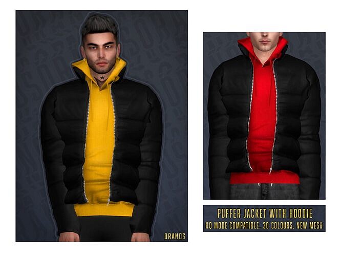 Puffer Sims 4 Jacket With Sweater