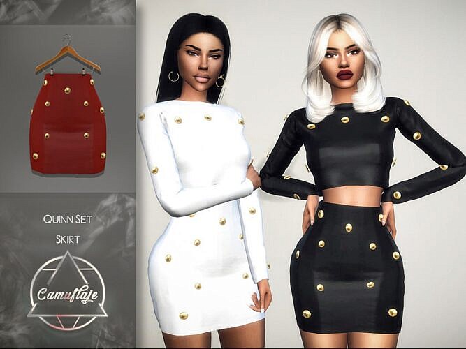 Quinn Sims 4 Skirt By Camuflaje