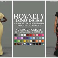 Royalty Sims 4 Long Formal Dress
