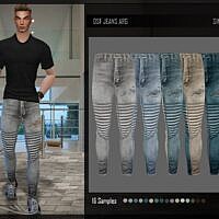 Ripped Biker Jeans Sims 4 Males