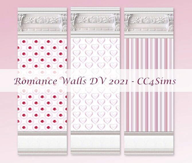 Sims 4 Romance walls by Christine at CC4Sims