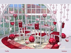 Romantic Sims 4 Dining Set Yvette