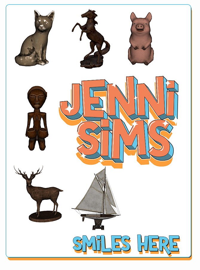 Sims 4 SCULPTURE & STATUES (6 ITEMS) at Jenni Sims