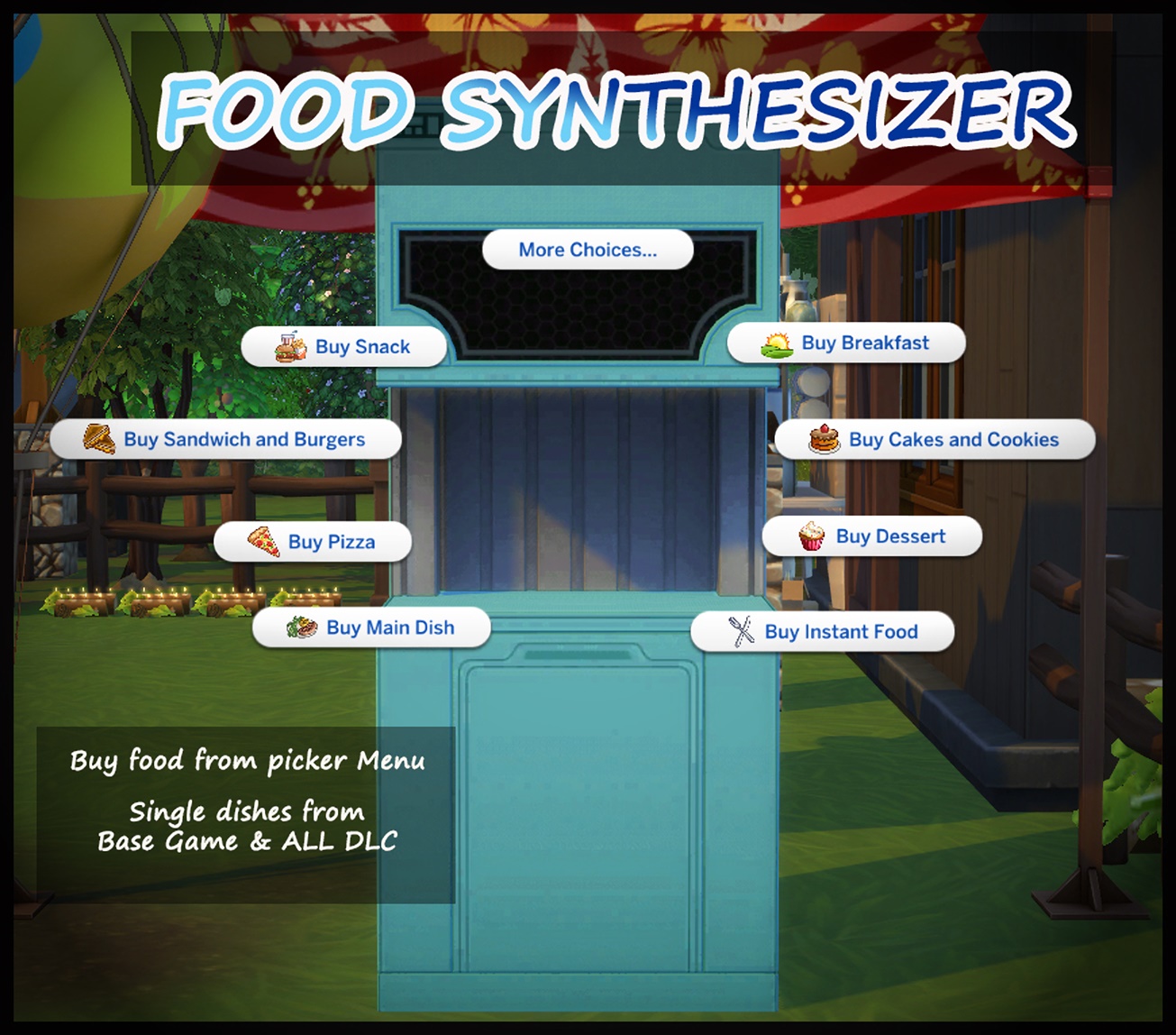 how to buy food in sims 4