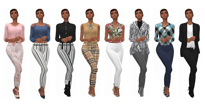 Sims 4 SP01 CROPPED PANTS at Sims4Sue