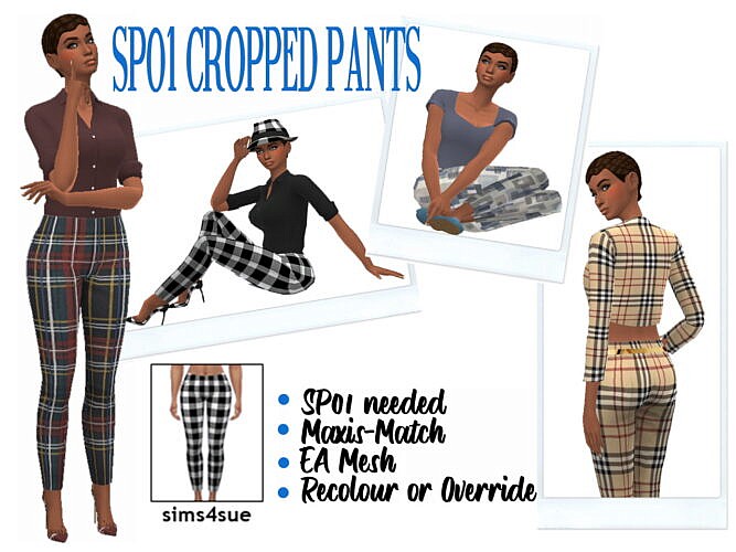 Sp01 Cropped Sims 4 Pants