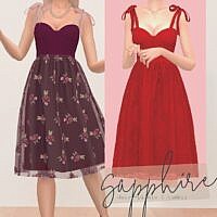 Sapphire Sims 4 Dress