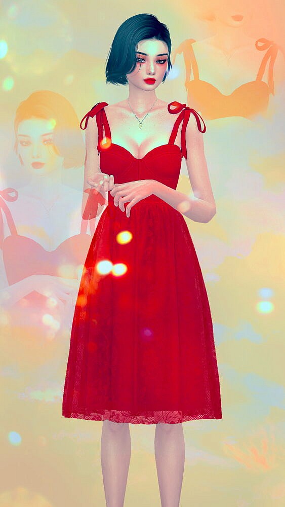 Sims 4 Sapphire Dress at Daisy Pixels