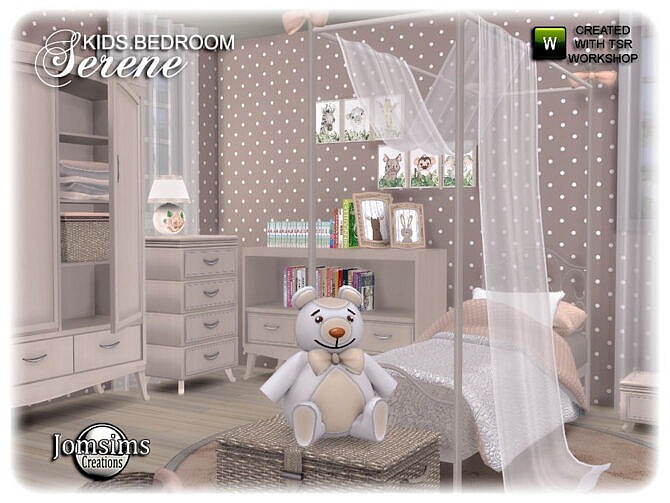 Sims 4 Serene kids bedroom by jomsims at TSR