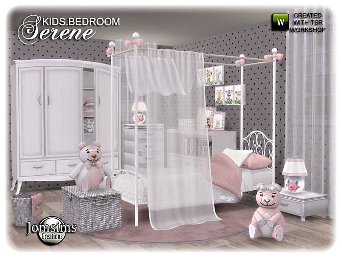 Sims 4 Serene kids bedroom by jomsims at TSR