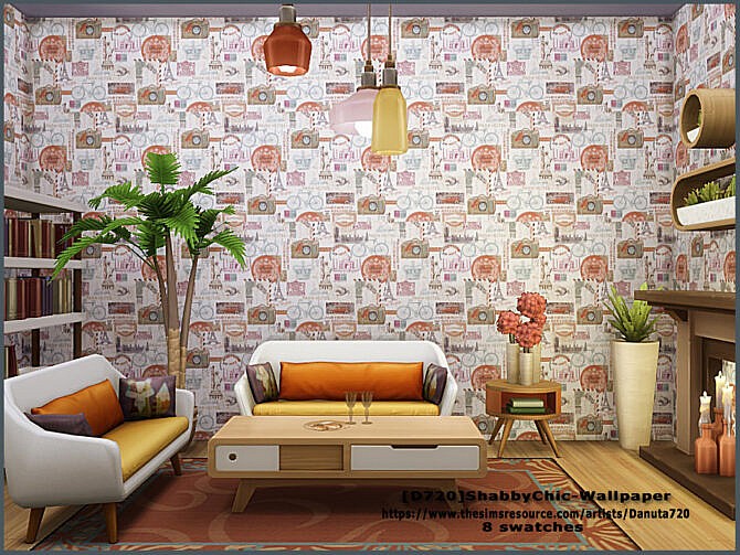 Sims 4 ShabbyChic Wallpaper by Danuta720 at TSR