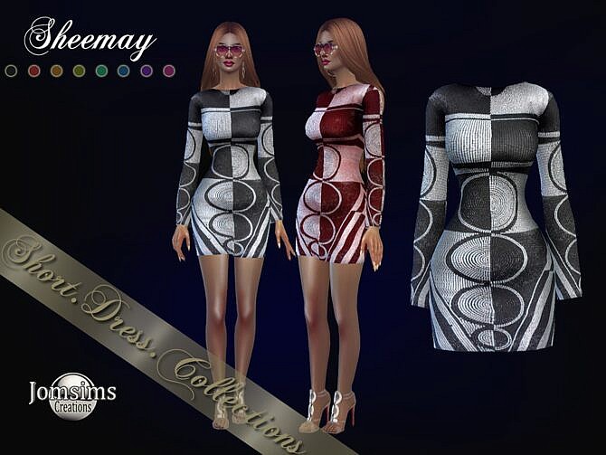 Sims 4 Sheemay short dress by jomsims at TSR