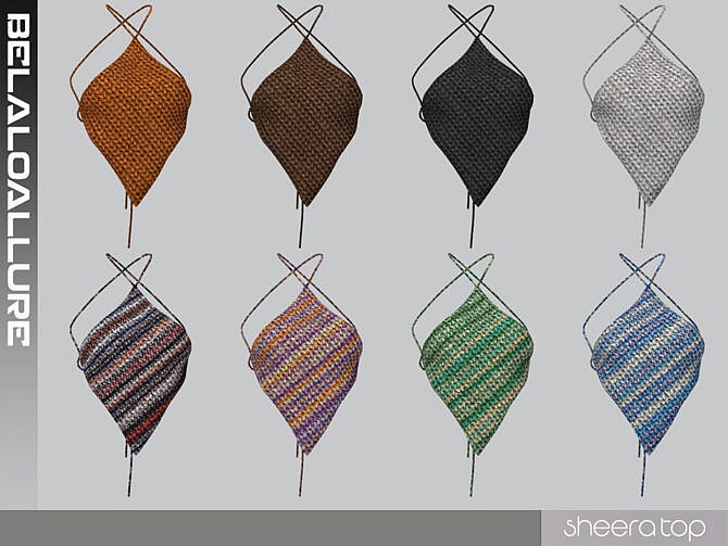 Sims 4 Sheera knit top by Belaloallure at TSR