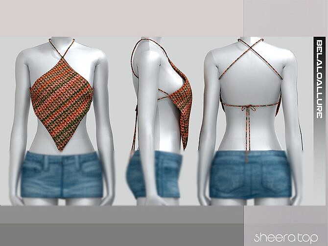 Sims 4 Sheera knit top by Belaloallure at TSR