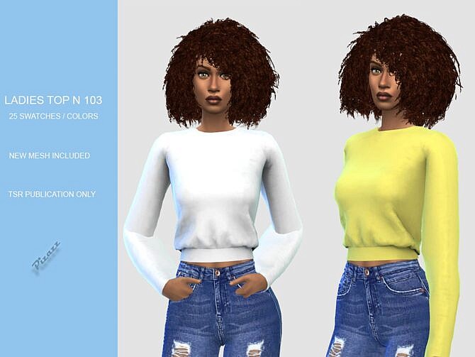 Sims 4 Short Sweatshirt N103 by pizazz at TSR