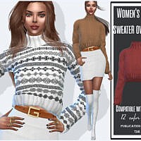 Short Sims 4 Sweater Oversized