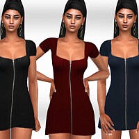 Short Sleeve Sims 4 Dress