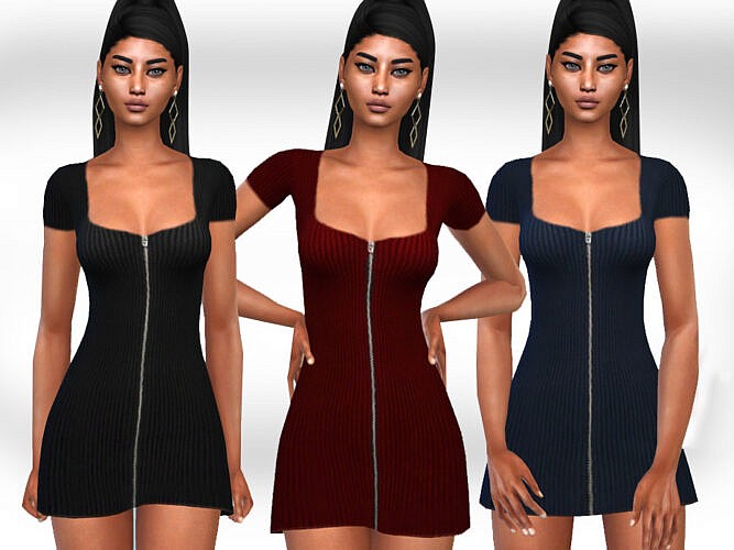 Short Sleeve Sims 4 Dress