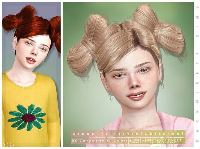 Siena Sims 4 Hair For Kids