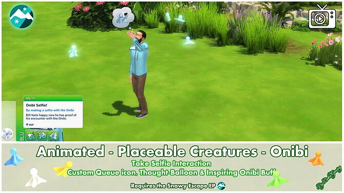 Sims 4 Animated Placeable Creatures Onibi by Bakie at Mod The Sims 4