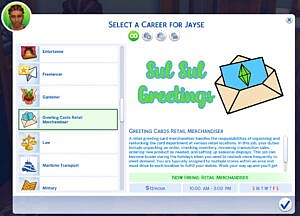 Sims 4 Career Greeting Card Retail Merchandiser