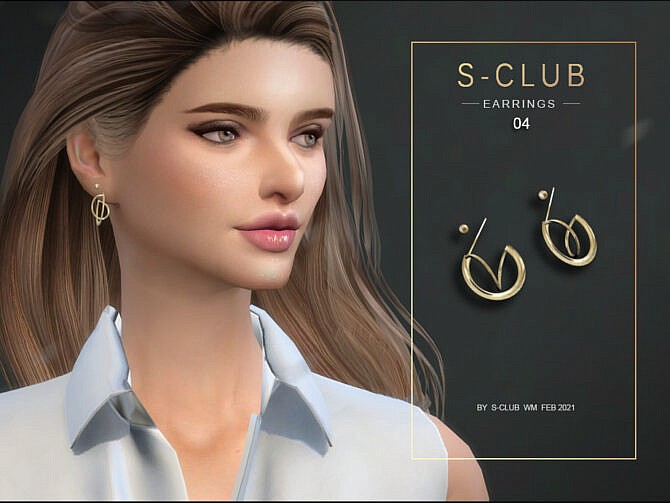Sims 4 Earrings 202104 by S Club WM at TSR