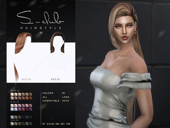 Sims 4 Long hair in the wind 202106 by S Club WM at TSR