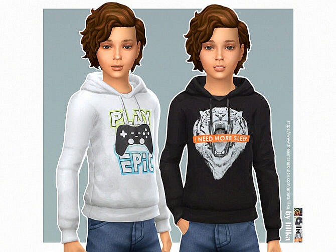 Sims 4 Hoodie for Boys P24 by lillka at TSR
