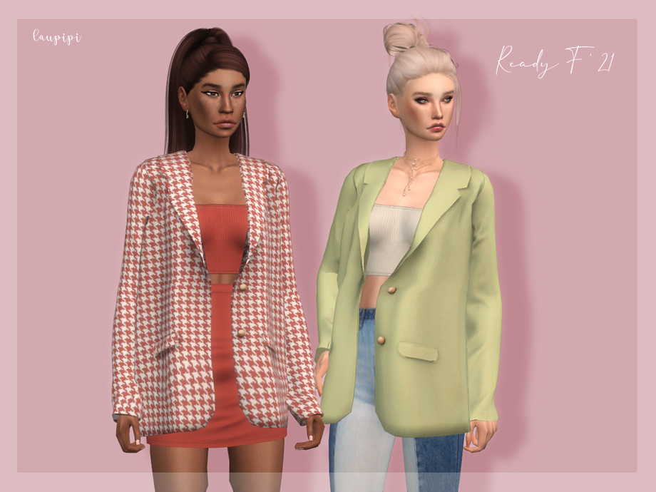 Jacket with a top TP400 by laupipi at TSR » Sims 4 Updates