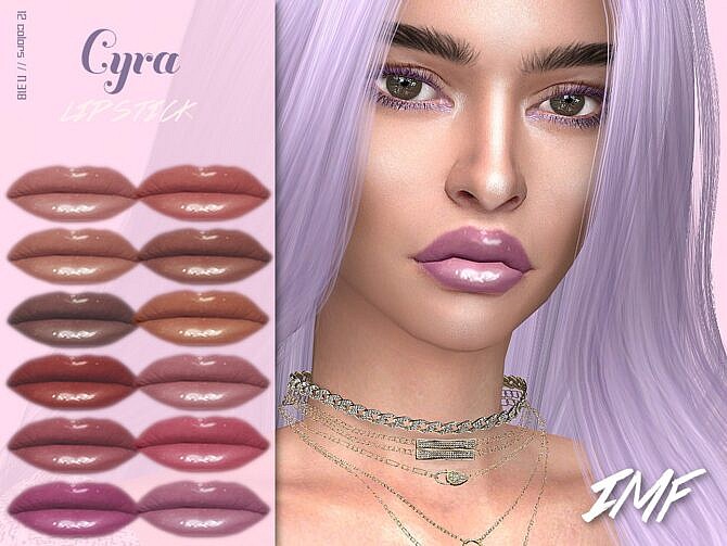 Sims 4 Cyra Lipstick N.318 by IzzieMcFire at TSR